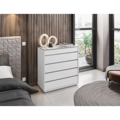 Comoda Belize 5 Gavetas Branco - Casa D Móveis