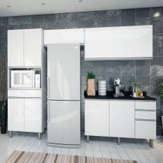 Armário de Cozinha Completa Top Class 4 Peças com Balcão Branco