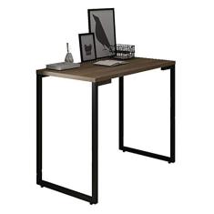 Mesa Para Computador Escrivaninha 90cm Estilo Industrial New Port F02 Castanho - Mpozenato
