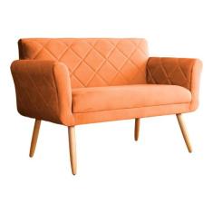 Namoradeira Isabela 02 Lugares Veludo Cores - DS Estofados, Terracota