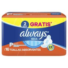 Absorvente Always Super Proteção Cobertura Seca com Abas - 16 unidades
