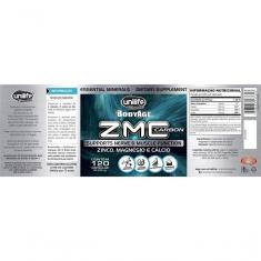 Zmc Carbon Cálcio, Zinco E Magnésio 120Caps Unilife