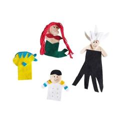 Dedoches de Feltro Sereia 4 Personagens Kits e Gifts