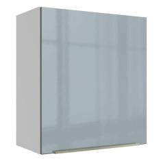 Armário Aéreo Madesa Lux 60cm 1 Porta Branco Cinza