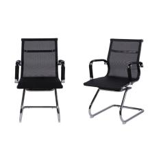 Kit 02 Cadeiras Boxbit Eames Office Tela Fixa Preta