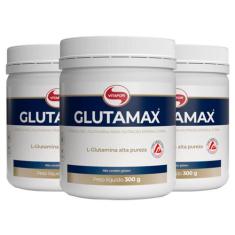 Kit 3 Glutamina Glutamax Em Pó Vitafor 300G