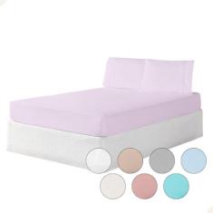 Kit Jogo de Lençol Queen 3 Peças Paris 100% Algodão 150 Fios - MR Enxo