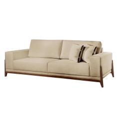 Sofá Fixo Magnus 2 Lugares Luxo 1,70m Castellar Móbile Linho Bege