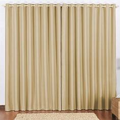 Cortina 2 Mts Sala Quarto Escritório Blackout para Varão - Avelã