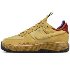 Nike Tênis feminino Air Force 1 Wild, Ouro trigo/laranja robusto/roxo campo, 36
