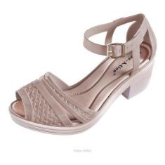 Sandália Feminina Salto Baixo Trama moda confortável ref 10155 Miss Mi