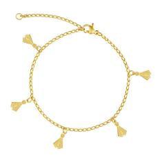 Pulseira Aço GLAM Groumet NSra. Aparecida 0.9x0.6mm 21cm Gold IPG