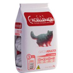 Ração Seca Cat Excellence Salmão para Gatos Adultos - 3 Kg