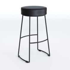 Banqueta Nice em Aço Industrial Yescasa Preto