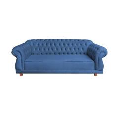 Sofá Chesterfield Capitone Elisabeth Suede 1,80cm - novo encanto, AZUL