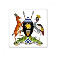 Decalque brilhante de azulejo de cerâmica com emblema nacional da África de Uganda