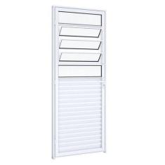 Porta de Alumínio Basculante 215x85cm Mista com Vidro Riobras Aluminío