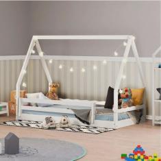 Cama Infantil Montessoriano com Telhado vi Casatema