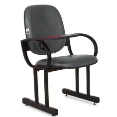 01 Cadeira Para Auditório Com Prancheta Linha Dallas Auditório Marrom