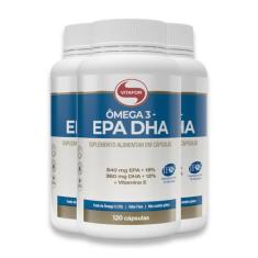 Kit 3 Ômega 3 EPA DHA Vitafor 120 Cápsulas