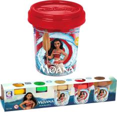 5 Massinhas Modelar Atóxicas Moana Colorida Criança Brincar