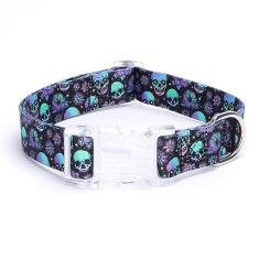 haoyueer Coleira de cachorro com estampa floral para cães pequenos, médios e grandes coleiras com fivela de liberação rápida para meninas cão fêmea nylon macio confortável durável coleira para animais