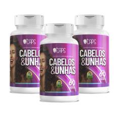 MULTIVITAMÍNICO CABELOS E UNHAS - 500mg (60 Cápsulas) +CAPS, 3