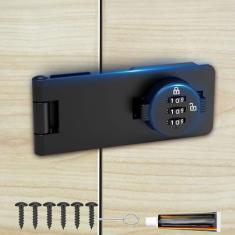 I-EASYDWW Fechadura de combinação de armário sem chave, puxador de torção com senha de 3 dígitos para portas, armários, gavetas, porta de celeiro, banheiro, ao ar livre, armário, cerca, liga de zinco