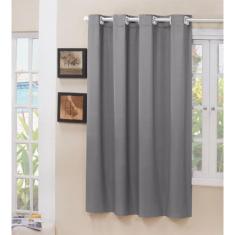 Cortina Blackout Tecido Cinza 1,40X1,60 Janela Porta
