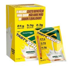 Kit 12 Packet Tasty Whey - Adaptogen - Caixa - Morango