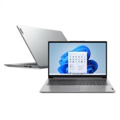 Notebook Lenovo, Intel® Core™ i3-1315U, 8GB, 256GB, Tela de 15,6&quot;, IdeaPad 1 15IRU7, Cinza - 83QJ0001BO