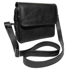 Bolsa Feminina De Couro Com Tampa Em Ziper Alça Transversal - Art Mina