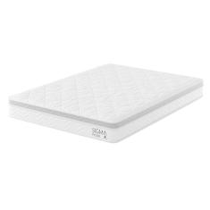 colchão viúva sigma molas ensacadas (22x128x188) branco e cinza