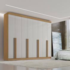 Guarda-Roupa Casal 08 Portas Império Cinamomo/Off White