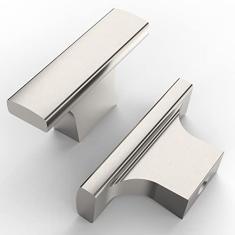 Asidrama Pacote com 30 maçanetas de armário de cozinha de níquel acetinado escovado puxadores de zinco para gavetas de cômoda