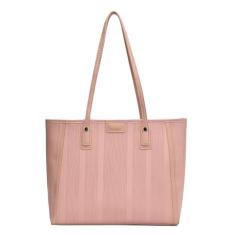 Bolsas e bolsas femininas de couro PU bolsa de ombro com alça superior, A