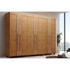 Guarda Roupa Casal 6 Portas e 6 Gavetas c/ Pés Lucca Premium Naturale 