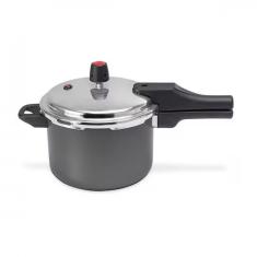 Panela De Pressão 4,5 Litros Multiflon Quartzo Em Alumínio Preto