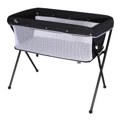 Berço Co-Leito Bari Preto e Cinza Galzerano