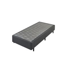 Base Box Somiê Solteiro Linho UNI Ecoflex 37x88x188cm Cinza/Grafite