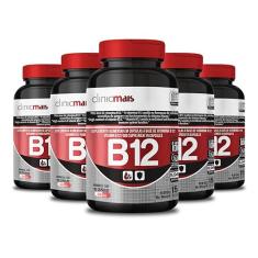 Kit 5 Vitamina B12 500mg ClinicMais 30 cápsulas