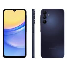 Smartphone Samsung Galaxy A15 5G 128GB - Azul Escuro, RAM 4GB, Tela 6.5&quot;, Câmera 50MP + Selfie 13MP