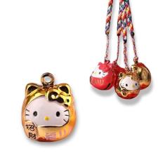 KOZUKI Coleira de sino de cachorro, sinos para gatos, coleira de sino para animais pequenos, coleira de coelho, sino xx sm para cães pequenos, sino de gato fofo, pingente de sino japonês, chaveiro,