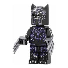 Boneco Blocos De Montar Pantera Negra Black Garra Marvel