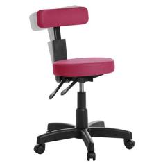Cadeira Mocho Giratoria Com Back Em Viena Rosa - Goldflex