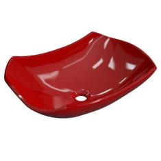 Cuba Pia de Apoio para Banheiro Abaulada Luxo 42 C08 Vermelho - Mpozen