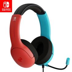 Headset Gamer Stereo Com Fio PDP LVL40 500-162-NA-BLRD Azul/Vermelho - Nintendo Switch