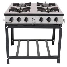 Fogão Profissional 4 Bocas Venâncio Linha Bravo Br4b