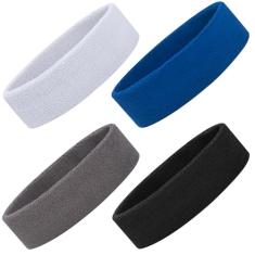 ONUPGO Faixa de cabelo esportiva para homens e mulheres, faixa de cabelo de algodão com absorção de umidade, faixas de cabelo atléticas, tecido felpudo para cabeça, faixas de suor para tênis,