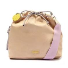 Bolsa Anacapri Bucket Nylon Bege-Feminino